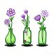 thumbnail image 5 of 3 piezas de flores de metal para decoración de pared, adornos colgantes decorativos de hierro, decoración floral para el hogar, la oficina o el Estilo D, 5 of 8