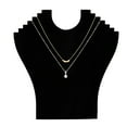 thumbnail image 3 of Collar de franela negra, colgante, cadena, joyería, busto, soportes de exhibición, colgador, estante, 3 of 5