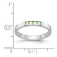 thumbnail image 2 of Real 14kt White Gold 4-stone Peridot Band Size: 7; for Adults and Teens; for Women and Men, 2 of 2