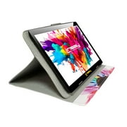 LINSAY 10.1 Octa Core 4GB RAM 128GB Storage Android 13 Tablet with case Rainbow Marble