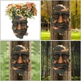 Tree Faces Decor Old Man Tree Hugger Statues Outdoor Funny Sculpture
