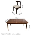 thumbnail image 2 of Ilios Innova | Comedor de Madera para 6 Personas con Sillas Acolchadas, Diseño Moderno, Estructura Resistente para Sala o Comedor, 2 of 9