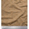 thumbnail image 1 of Soimoi Brown polyester Crepe Fabric Oaknut Fruits Fabric Prints By Yard 52 Inch Wide, 1 of 3