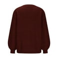 thumbnail image 5 of RYRJJ Oversized Sweaters for Women Long Sleeve Crew Neck Pullover Sweater Casual Fall Heathered Knit Tops Fashion(Wine,M), 5 of 5