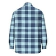 thumbnail image 3 of RongHuan Mens Plaid Tshirt Big and Tall Casual Button Down T-Shirt Lightweight Plaid Long Sleeve Shirts Fall Regular Fit Work Tee Shirt, 3 of 4