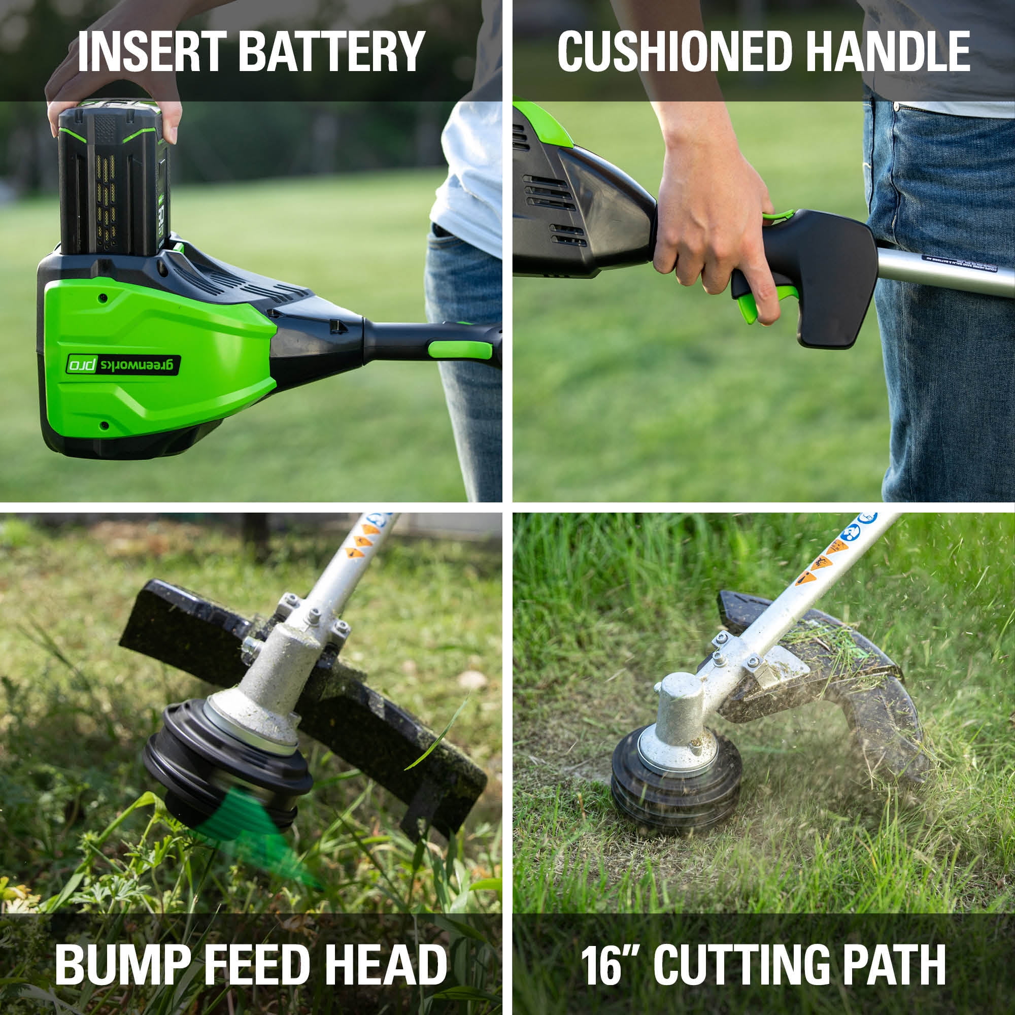 Greenworks 80V 16" Brushless Attachment Capable String Trimmer with 2.0 Ah Battery & Charger 2101102