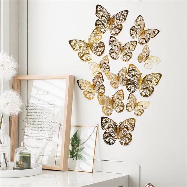 Pegatinas de Pared Xihbxyly 12 Piezas de Metal texturado