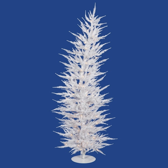 Vickerman 4' White Laser Artificial Christmas Tree, Clear Dura-lit Incandescent Lights