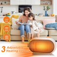 thumbnail image 2 of 900W Ceramic Fan Heater, HPYLIFH Fan Heater with 3-Speed Power Adjustment, 3 Seconds to Heat Electric Heater Multiple Protection for Bedroom, Working, 2 of 5