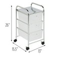 thumbnail image 5 of Honey Can Do 3 Drawer Rolling Storage Cart, 5 of 7