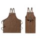 thumbnail image 2 of Thick canvas apron, woodworking, gardening, jeans strap, cotton belt (brown), 2 of 5