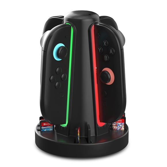 Charging Dock for Switch 2 Joy-Cons, 4-Port Magnetic USB-C Fast Charging Station for Up To 4 Joy-Cons
