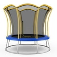 thumbnail image 1 of Gymax 10FT Recreation Trampoline w/ Exclusive Flower Shape Enclosure Net Yellow, 1 of 8