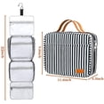 thumbnail image 4 of Neceser de viaje colgante, organizador de artículos de tocador de viaje para cosméticos de gran capacidad para mujeres con 4 compartimentos y 1 gancho resistente, 4 of 4