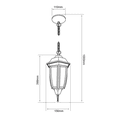 thumbnail image 5 of Lampara De Exterior Aplicación Suspendido Decorativa 26 W Color Negro, 5 of 5