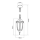 thumbnail image 5 of Lampara De Exterior Aplicación Suspendido Decorativa 26 W Color Negro, 5 of 5