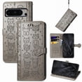 thumbnail image 2 of Funda Cartera FOXDOCK para Google Pixel 8 Pro , Flip PU con Relieve de Gatos y Perros, Tarjetero y Soporte, 2 of 6