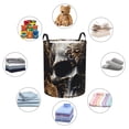 thumbnail image 4 of Fotbe Gold Pattern Black Skull Cesto de Ropa con Asas, Cesto Impermeable de Gran Capacidad, Bolsa de Lavado para Dormitorio, Cesto de Ropa con Ruedas y Asas-Medium, 4 of 6
