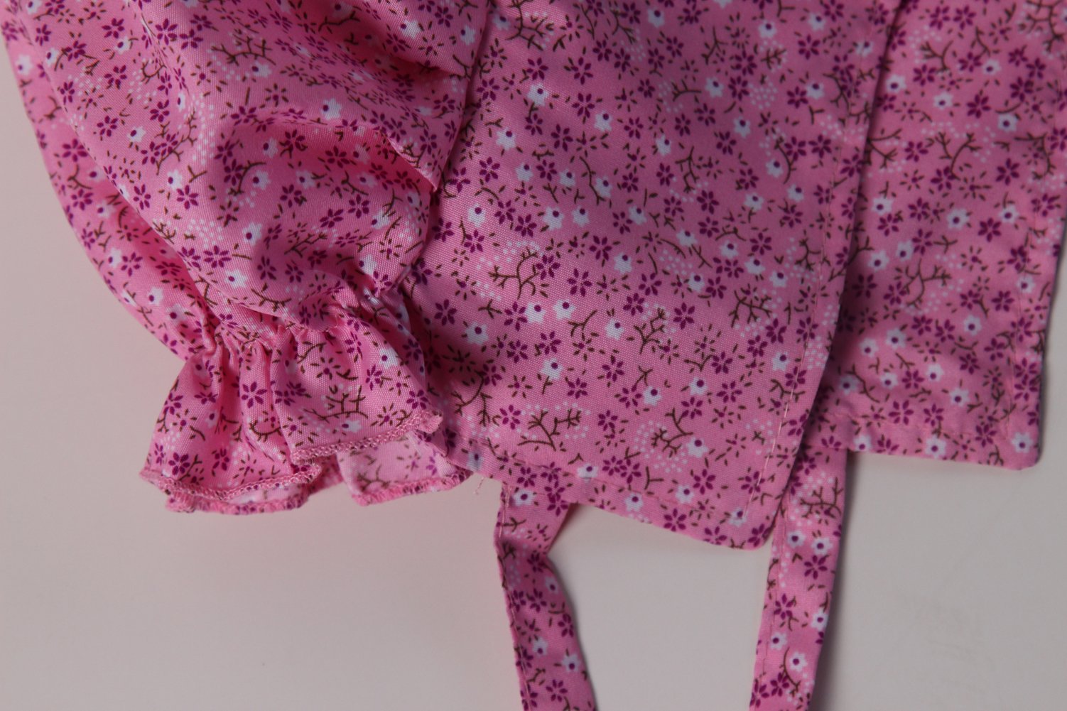 Making Believe Girls Classic Calico Pioneer Bonnet - 4-8 Years - Pink