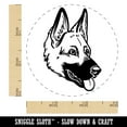 thumbnail image 2 of German Shepherd Dog Head Self-Inking Rubber Stamp Ink Stamper - Fuchsia Ink - Small 3/4 Inch, 2 of 7