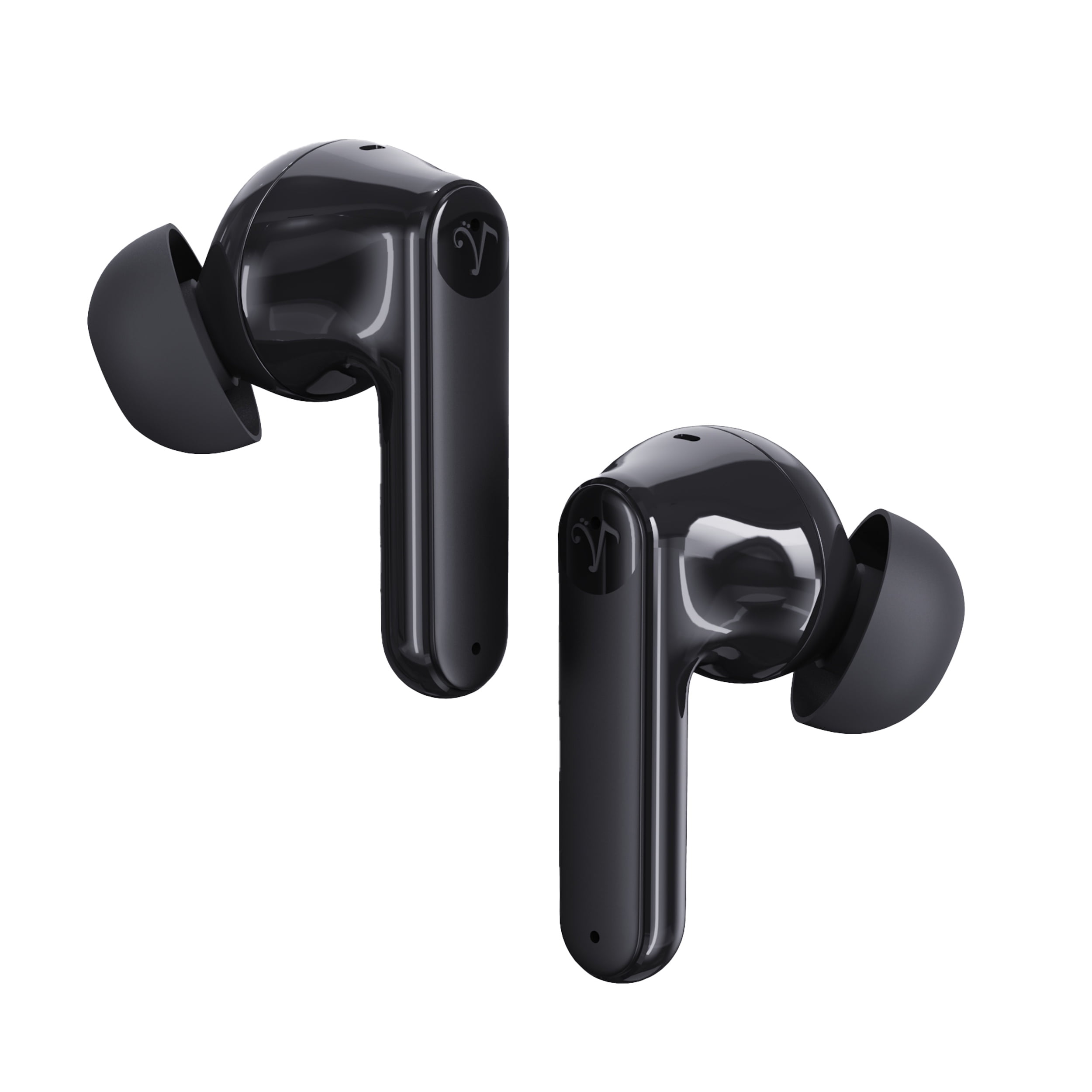 Visual Land SOUNDWAVE A1 Plus Active Noise Cancelling Earbuds, 6 Mics, 48H Total Playtime, 15 Mins = 6 Hours Playtime - Black