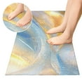 thumbnail image 2 of Blue and Yellow Marble Luxury Kitchen Rug Non Slip Bathroom Plush Mat Shaggy Bedroom Carpet 39"x20", 2 of 6