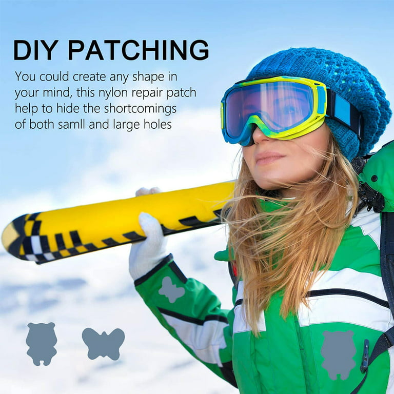4 Sheets Down Jacket Repair Patch Self-Adhesive Fabric Patches Washable  Repairing Patch Kit for Clothing Bags 15*25cm