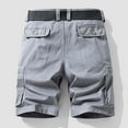 thumbnail image 3 of Men's Shorts Men's Plus Size Cargo Shorts Multi Pockets Relaxed Summer Beach Shorts Pants Shorts for Work Men Gray XL, 3 of 3