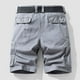 thumbnail image 3 of pstuiky Pantalones cortos para hombre, Pantalones cortos cargo de talla grande para hombre, con múltiples bolsillos, holgados, para playa y verano Pantalones cortos deportivos para hombre, 3 of 3
