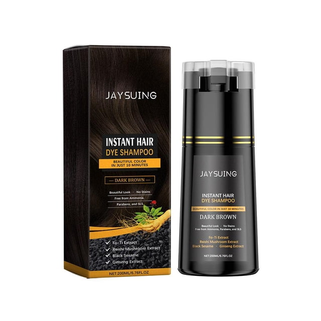 SGACAI Champú para teñir el cabello Coloración rápida Natural Inofensivo Cubre blanco Gris Champú X