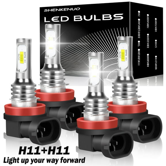 For Nissan Altima 2007-2017 LED Headlight Bulbs H11 H9 High/Low Beam 6000k 4pcs