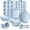 Blue, variant on 17-Piece Silicone Baking Pan Set with Non-Stick Muffin Pans, Sturdy Metal Frame, Flexible Cake Molds, Measuring Cups and Spoons