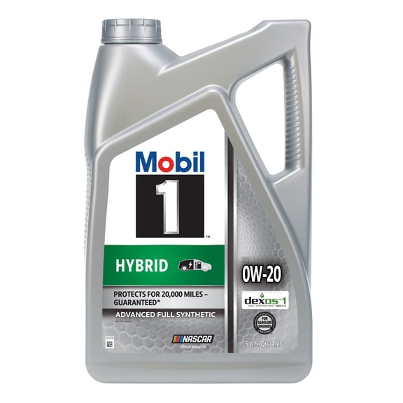 Mobil 1 Hybrid 0W-20 Advanced Full Synthetic Motor Oil, 5 Quart