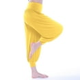 thumbnail image 5 of Lroveb Palazzo Pants for Women,High Waisted Baggy Hippie Gypsy Boho Pants, Pants High Yoga Beach Plus Size Closing Dance Chi Clothes Leggings Yellow, 5 of 8