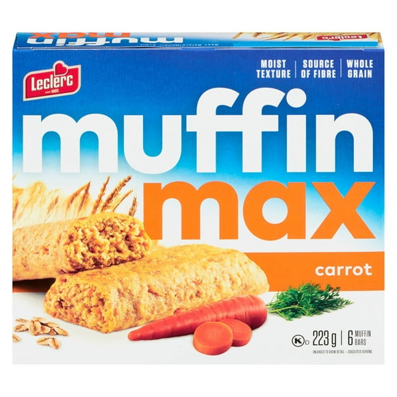 Barres muffin de carottes Muffin Max 223 g / 6 barres muffin