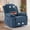 Blue, variant on GEEYOO Swivel Rocker Recliner Chair with Massage and Heat Glider Recliner for Adults with Side Pockets Chenille for Living Room,Black