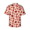 thumbnail image 3 of Balery Tomatoes Print Men's Hawaiian Shirts Short Sleeve Beach Shirt Relaxed Fit Vacation Button Down Shirts-, 3 of 9