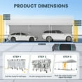 thumbnail image 6 of Hoteel Pop-Up Canopy 10x30 Instant Carport Tent with 3 Removable Sidewalls, Heavy-Duty Waterproof 2000mm+&UPF 50+ for Weddings, Parties, Markets with 4 Ropes & 4 Sandbags, White, 6 of 9