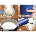 thumbnail image 3 of Zulay Kitchen 4-in-1 Milk Frother and Steamer - 10 oz Milk Foamer Electric Heater for Coffee (Blue), 3 of 6