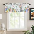 thumbnail image 2 of Kitchen Valances for Window, Easter Egg Farmhouse Rabbit Light Filtering Rod Pocket Valance Curtain, Spring Flower Green Plaid Short Curtains Window Topper for Bedroom Bathroom Living Room 42x12in, 2 of 9