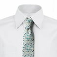 thumbnail image 3 of Necktie, Horizontal Seagulls Lines, 3.7", Seafoam White, by Ambesonne, 3 of 4
