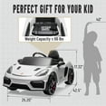 thumbnail image 6 of Porsche 718 12V Powered Ride on Toys, Kids Ride on Cars Sports Car with Remote Control, 4 Wheel Suspension, Bluetooth, Music, LED, Safety Belts, Electric Car for Toddler 3-6 Yrs Boy Girl Gift, White, 6 of 9