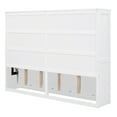 thumbnail image 5 of Royard Oaktree Queen Size Murphy Bed, Wood Foldable Cube Cabinet Bed for Bedroom Guest Room, White, 5 of 7