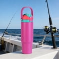 thumbnail image 6 of Ozark Trail 30oz Vacuum-Insulated Stainless Steel Dual Lid Insulated Tumbler, Double Wall Vacuum Insulated Travel Tumbler with Sip & Chug Lid, Pink, 6 of 10