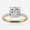 Yellow, variant on Solitaire Ring 2.65 Carat Cushion Cut Moissanite Silver 2.658K Rose Gold Plated Engagement Ring for Women