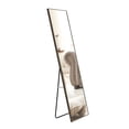 thumbnail image 5 of Modern Solid Wood Frame Full-length Mirror, Floor To Ceiling Mirror, Wall Mounted Dressing Mirror, For Bedroom, Porch, Clothing Store, Gray + Black, 58" * 15", 5 of 11