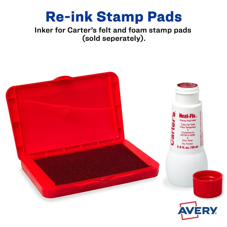 Neat-Flo Stamp Pad Inker, 2 oz Bottle, Red Neat-Flo Stamp Pad Inker, 2 oz Bottle, Red