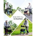 HEAO Rollator Walker for Seniors,10" Wheels Walker with Cup Holder