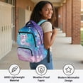 thumbnail image 5 of Jeiento Kids School Backpack for Girls 17 Inch Large Capacity Water-Resistant Polyester Galaxy Axolotl Bag Multi-Pocket Lightweight Daypack for Elementary School, Travel, Hiking, 5 of 7
