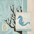 thumbnail image 2 of Brent, Paul 15x15 Gold Ornate Wood Framed with Double Matting Museum Art Print Titled - Aquarius Blue Sq II, 2 of 4